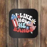 I Like How He Bangs I Like How She Explodes Couple 4th July Coaster thumb 0