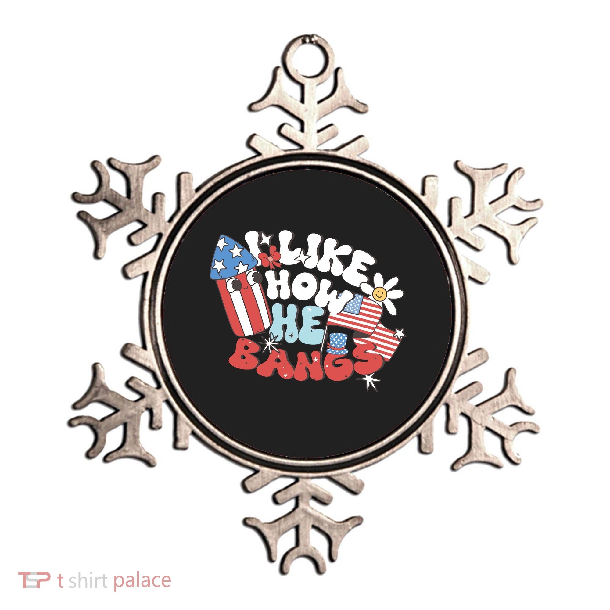 I Like How He Bangs I Like How She Explodes Couple 4th July Ornament