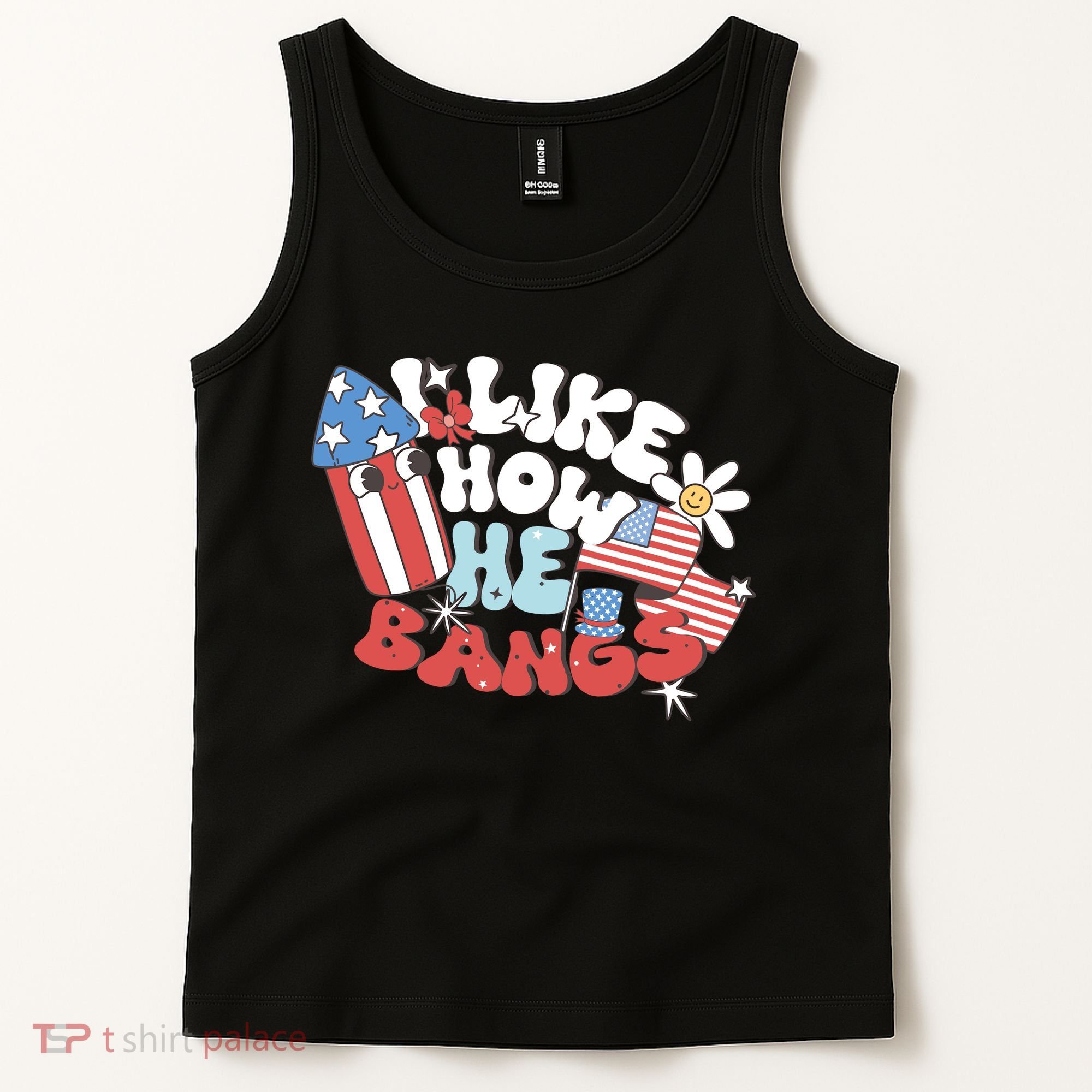 I Like How He Bangs I Like How She Explodes Couple 4th July Tank Top