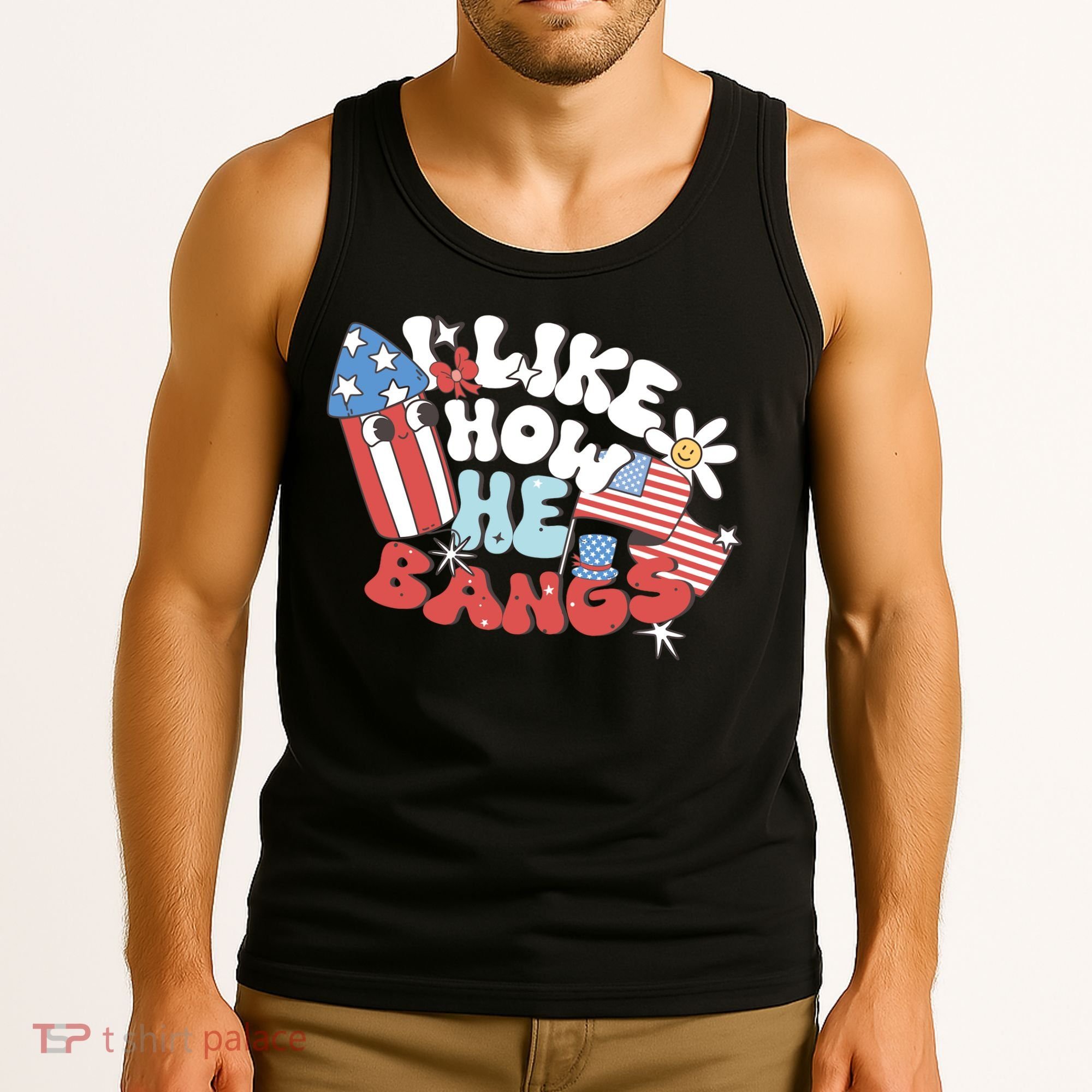 I Like How He Bangs I Like How She Explodes Couple 4th July Tank Top