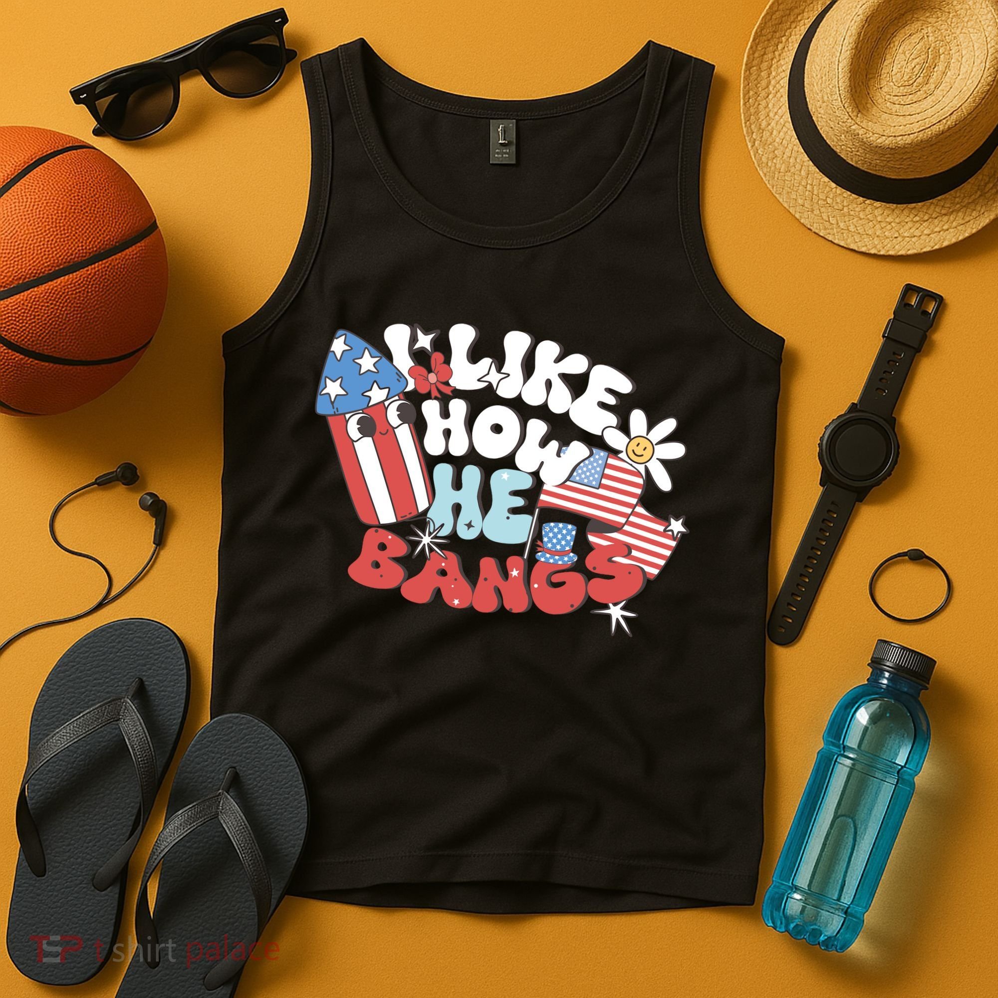 I Like How He Bangs I Like How She Explodes Couple 4th July Tank Top