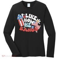 I Like How He Bangs I Like How She Explodes Couple 4th July Women's Long Sleeve Shirt thumb 0