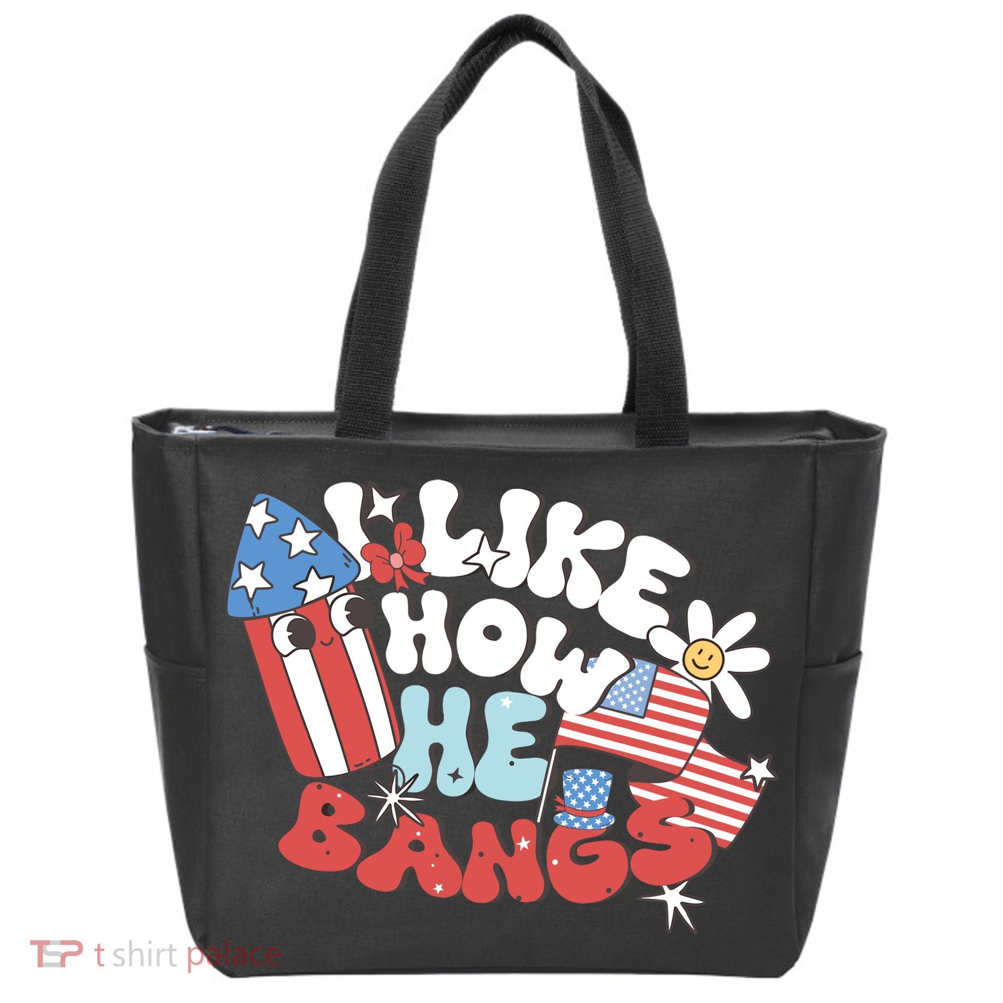 I Like How He Bangs I Like How She Explodes Couple 4th July Tote Bag