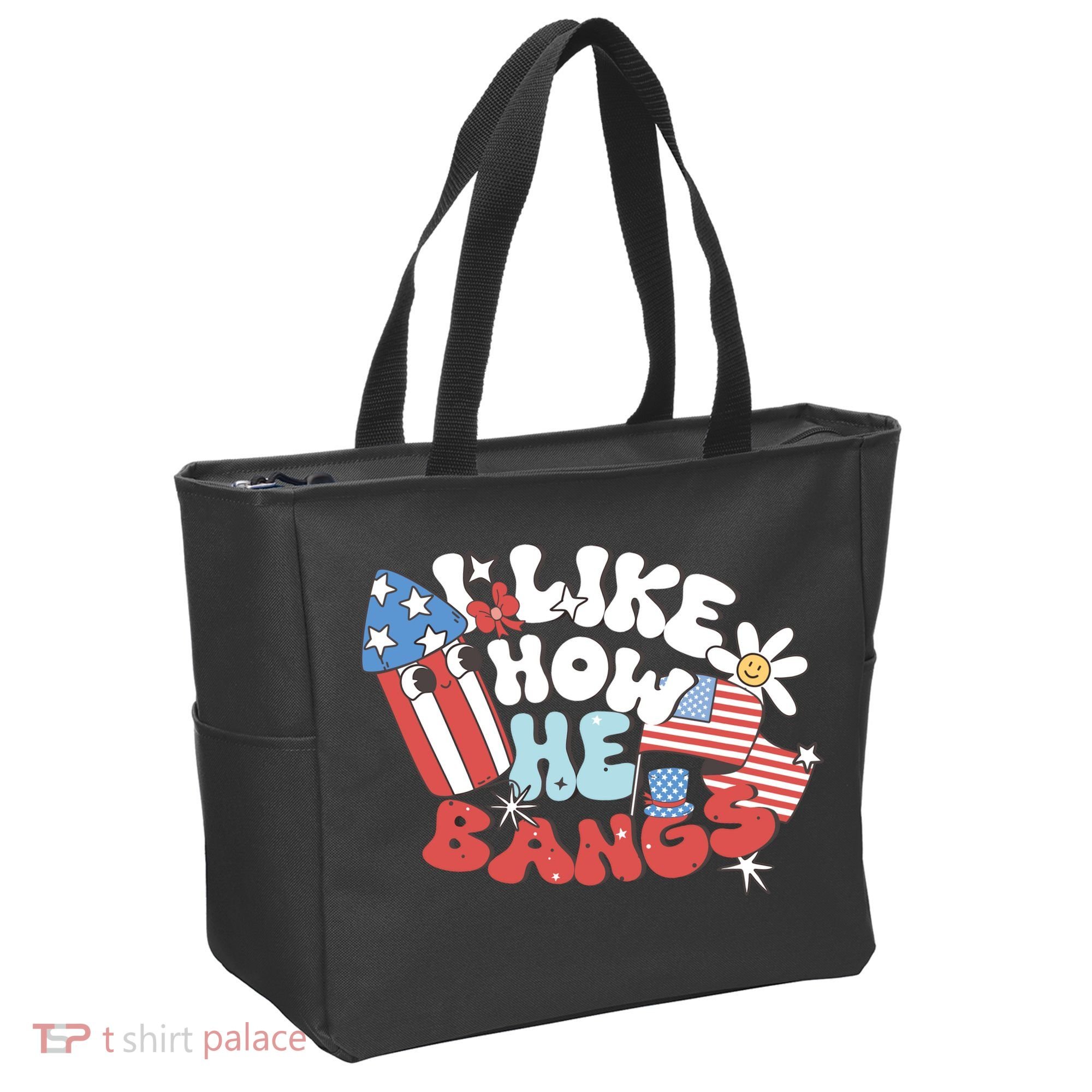 I Like How He Bangs I Like How She Explodes Couple 4th July Tote Bag