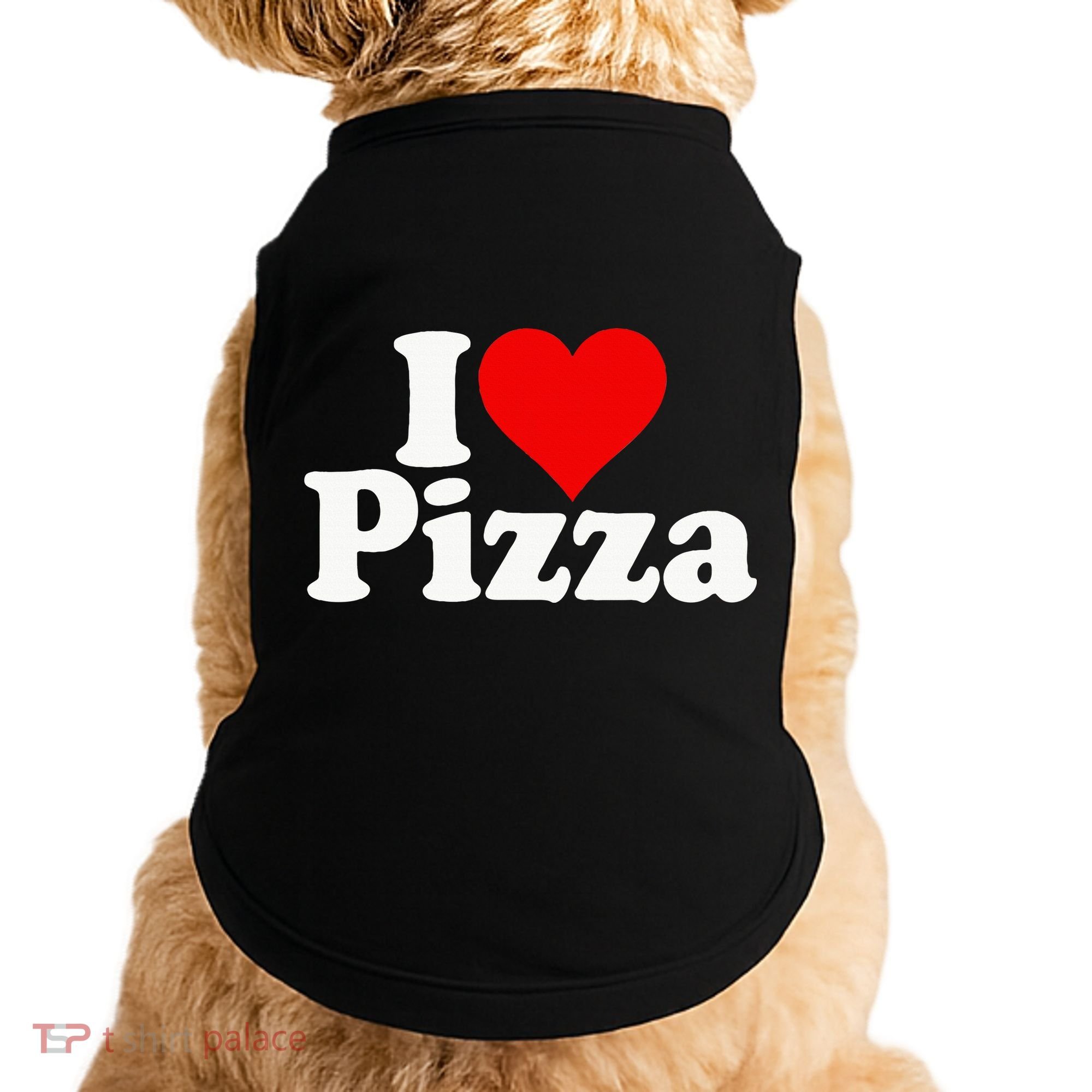 I Love Heart Pizza Za Doggie Tank
