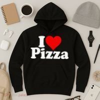 I Love Heart Pizza Za Hoodie thumb 3