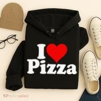 I Love Heart Pizza Za Hoodie thumb 4