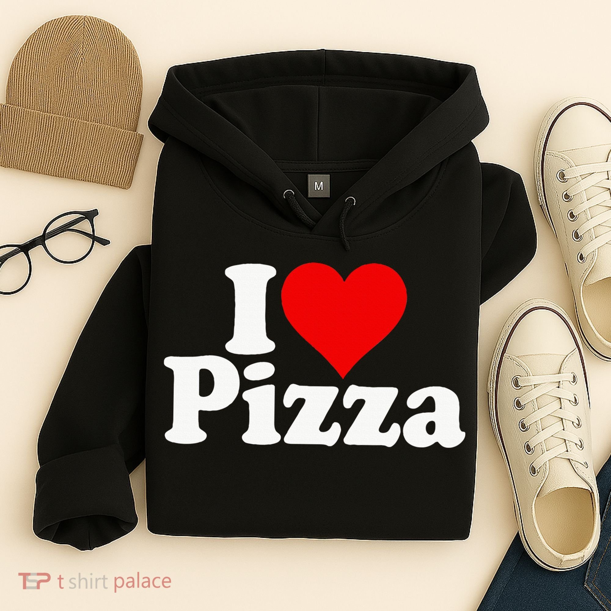 I Love Heart Pizza Za Hoodie