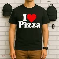 I Love Heart Pizza Za T-Shirt thumb 6