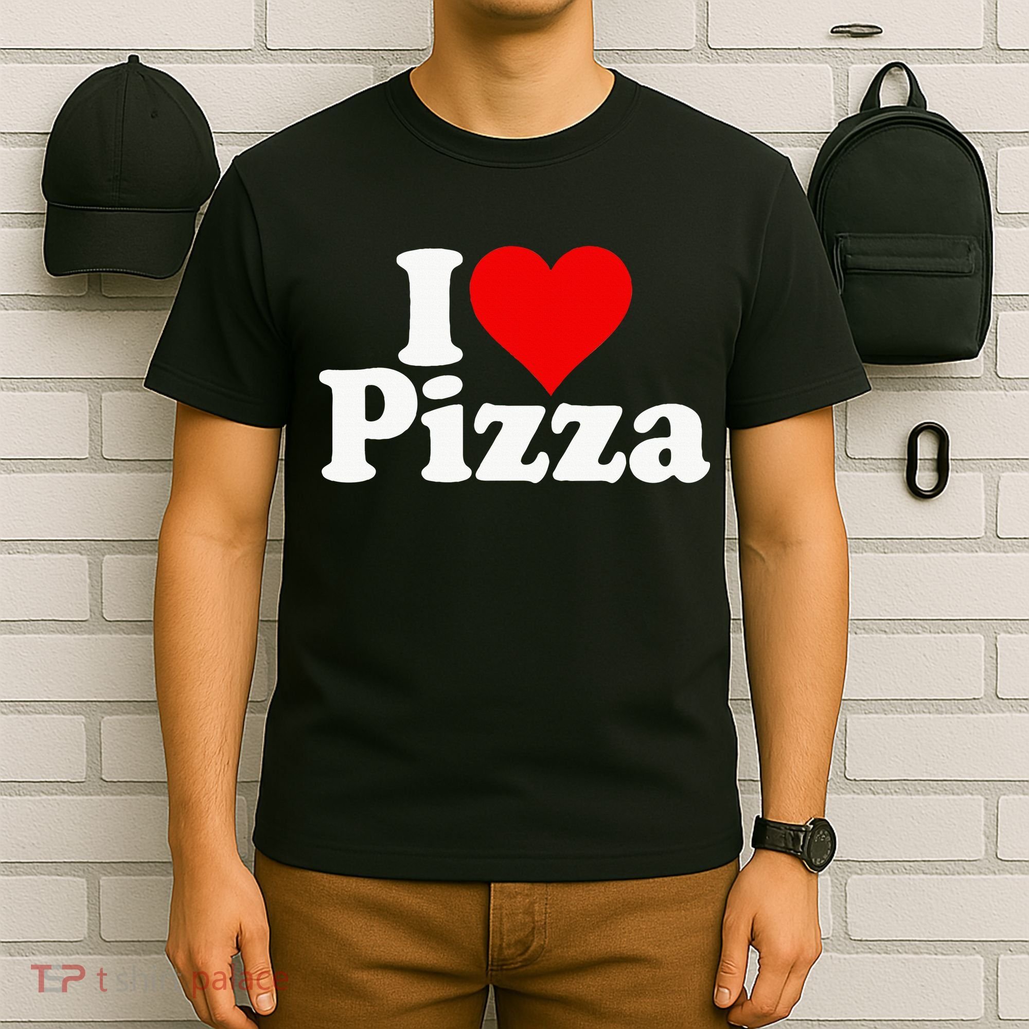 I Love Heart Pizza Za T-Shirt