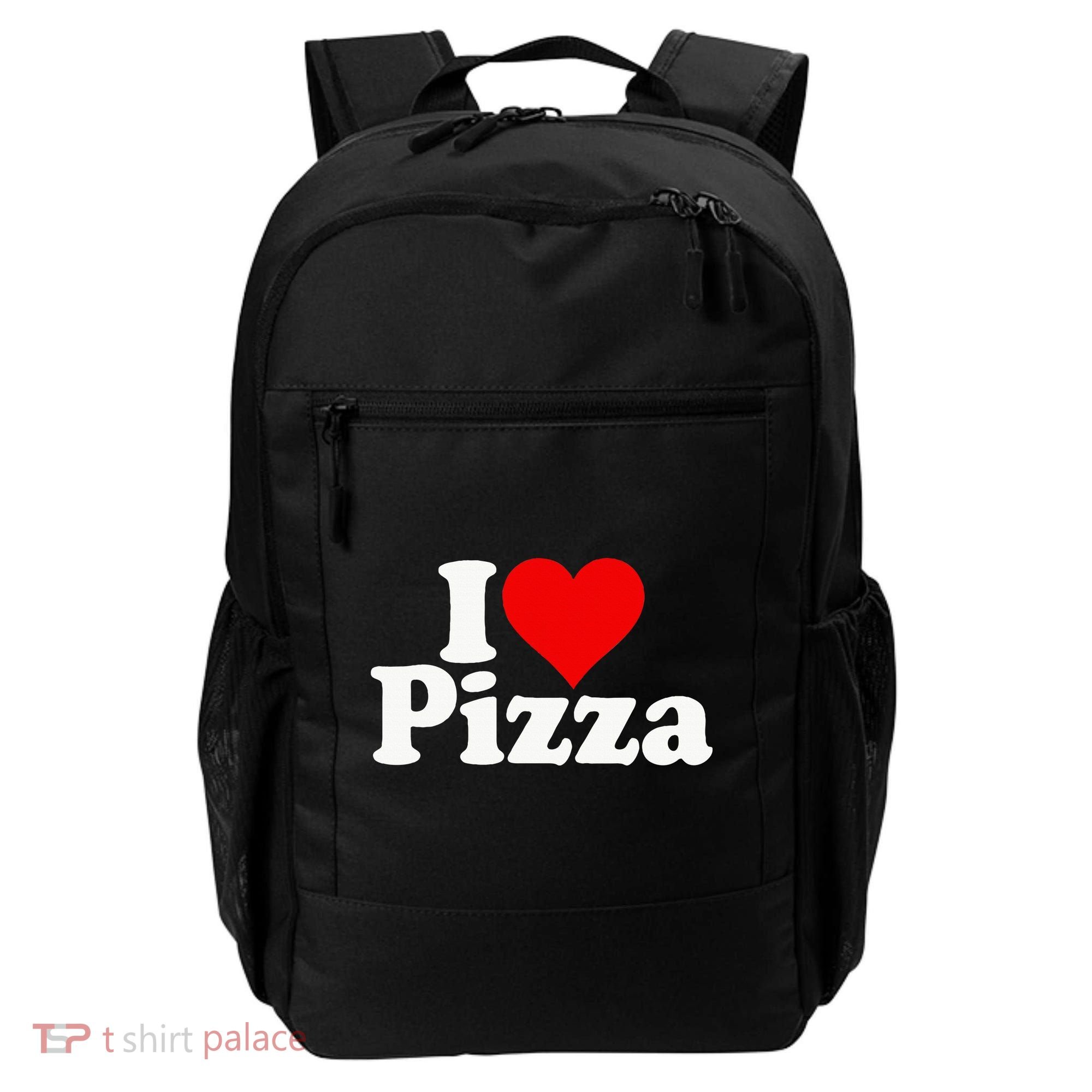 I Love Heart Pizza Za Backpack