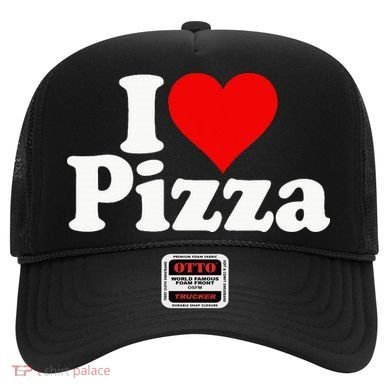 I Love Heart Pizza Za Hat