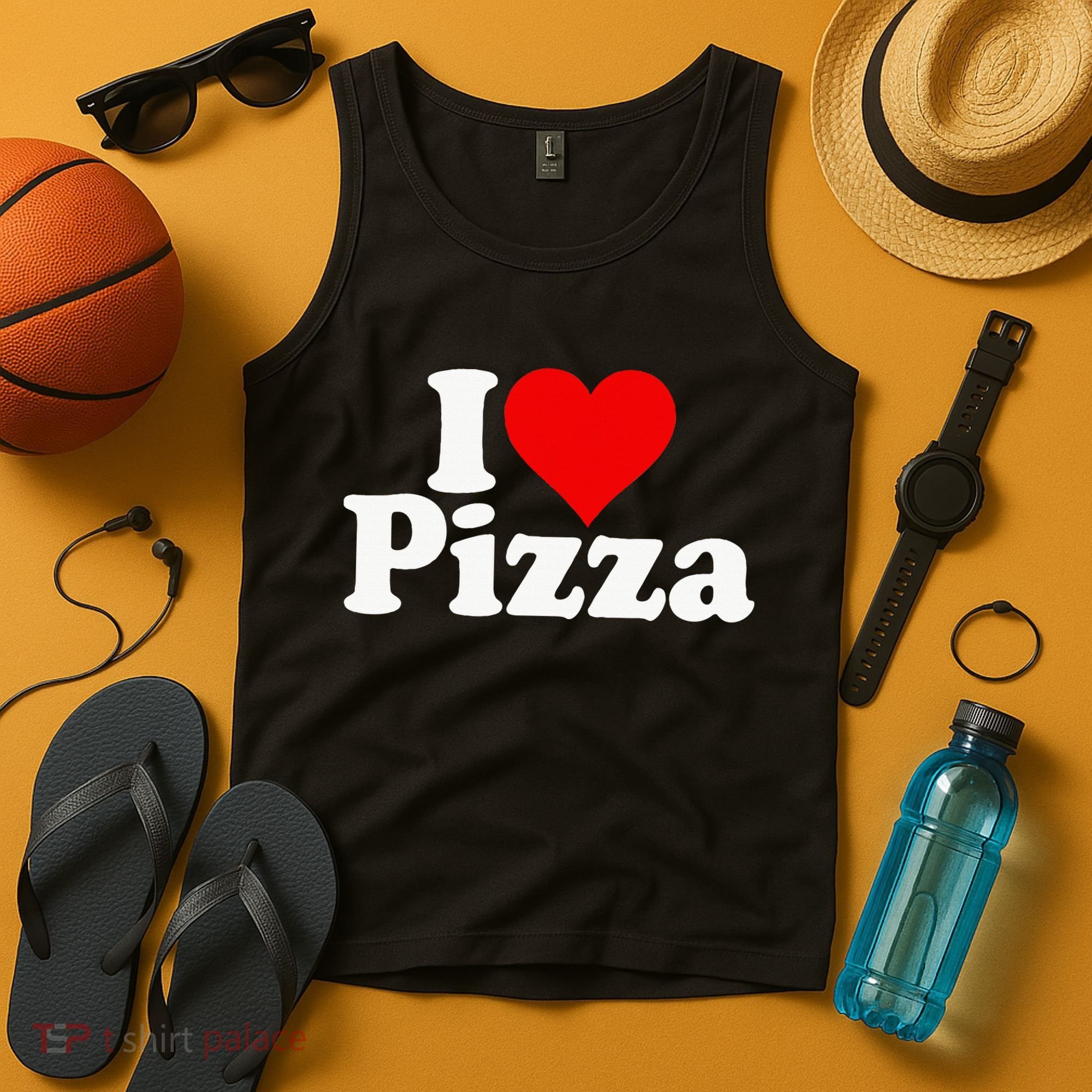 I Love Heart Pizza Za Tank Top