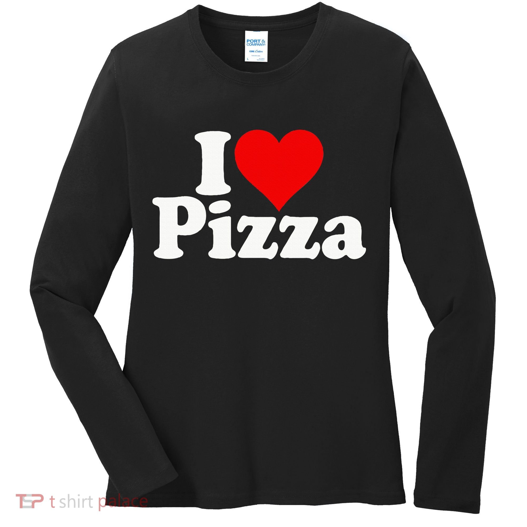 I Love Heart Pizza Za Women's Long Sleeve Shirt