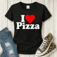 I Love Heart Pizza Za Women's T-Shirt thumb 3