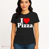 I Love Heart Pizza Za Women's T-Shirt thumb 4