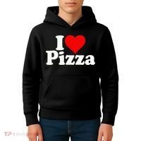 I Love Heart Pizza Za Kids Hoodie thumb 4