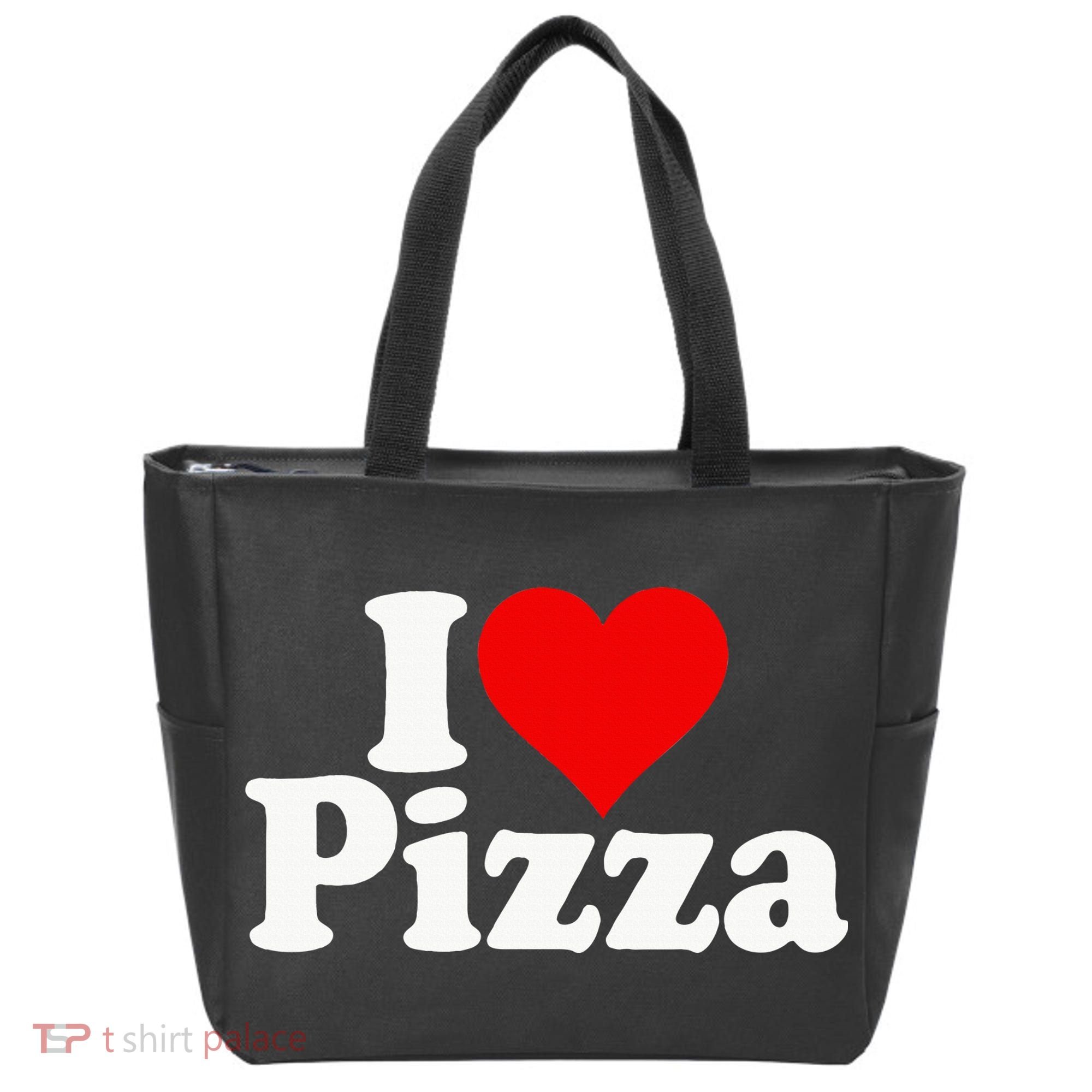 I Love Heart Pizza Za Tote Bag