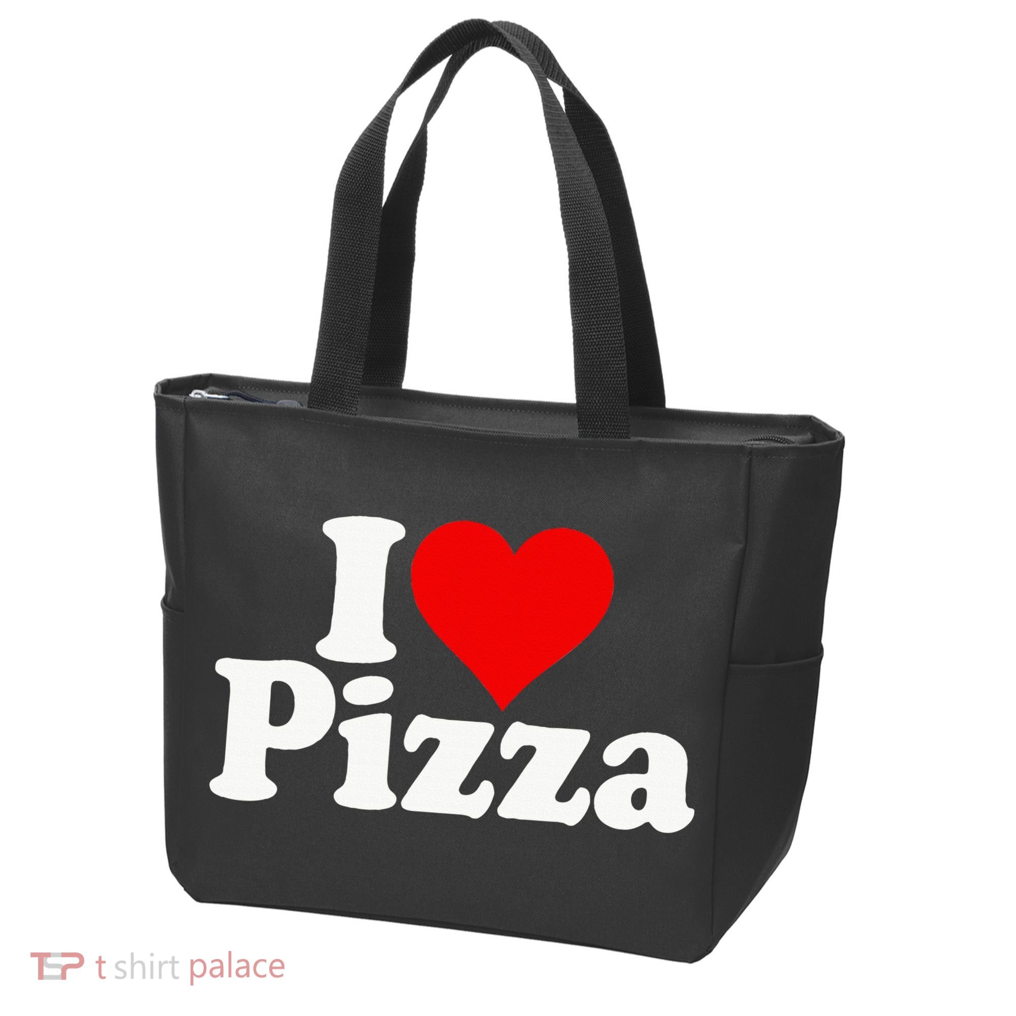 I Love Heart Pizza Za Tote Bag