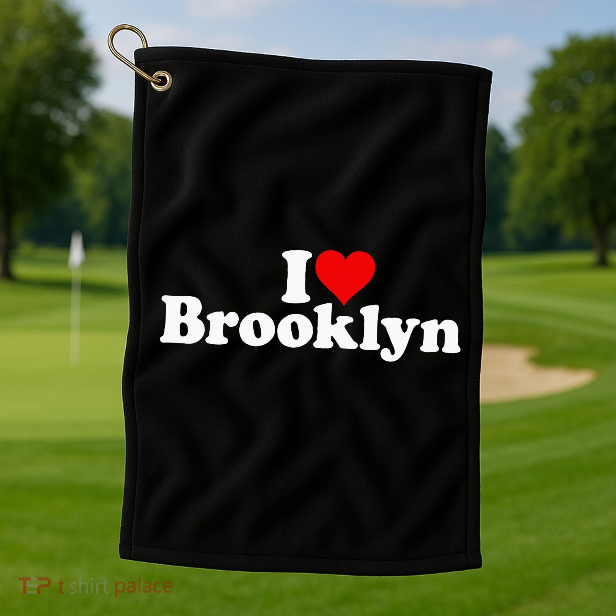 I Love Heart Brooklyn Golf Towel