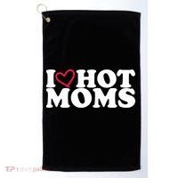 I Love Hot Moms Golf Towel thumb 0
