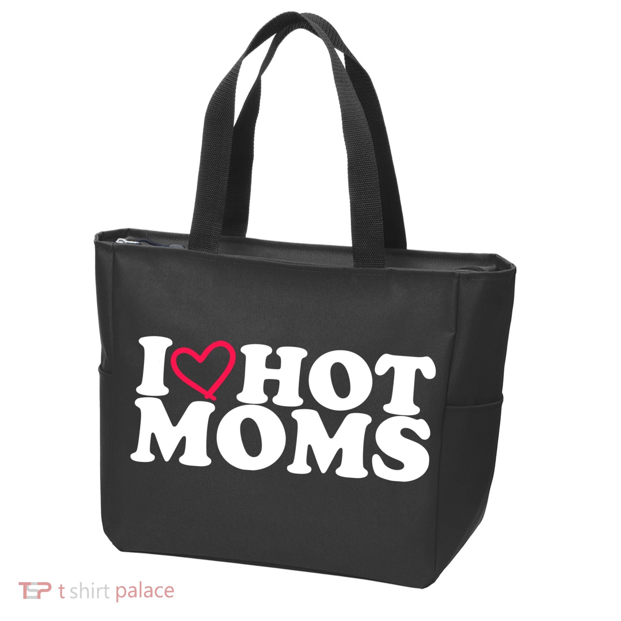 I Love Hot Moms Tote Bag