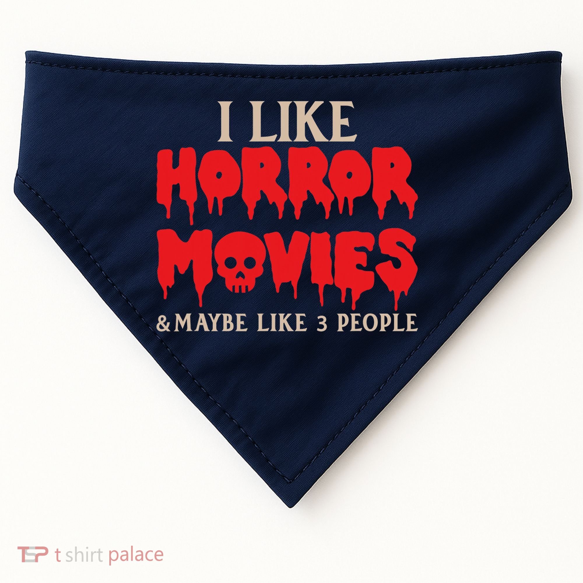 I Like Horror Movies Halloween USA-Made Doggie Bandana