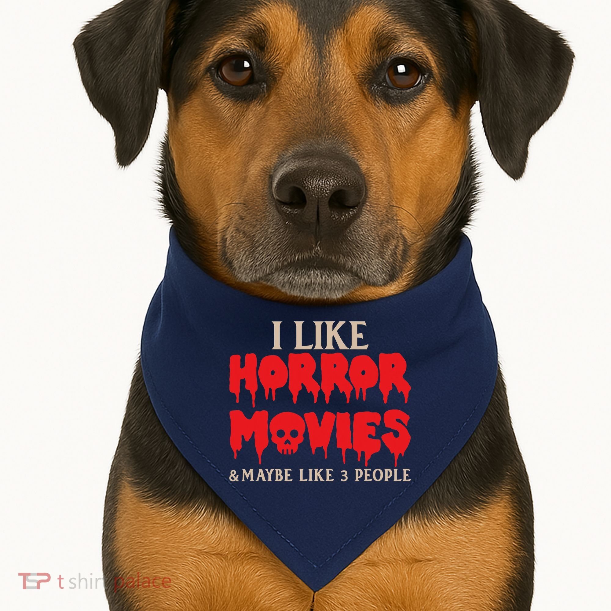 I Like Horror Movies Halloween USA-Made Doggie Bandana