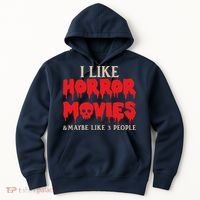 I Like Horror Movies Halloween Hoodie thumb 0
