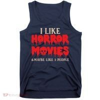 I Like Horror Movies Halloween Tank Top thumb 0
