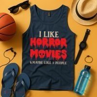 I Like Horror Movies Halloween Tank Top thumb 4