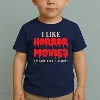 I Like Horror Movies Halloween Toddler T-Shirt thumb 2