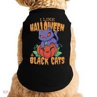 I Like Halloween And Black Cats Doggie Tank thumb 0