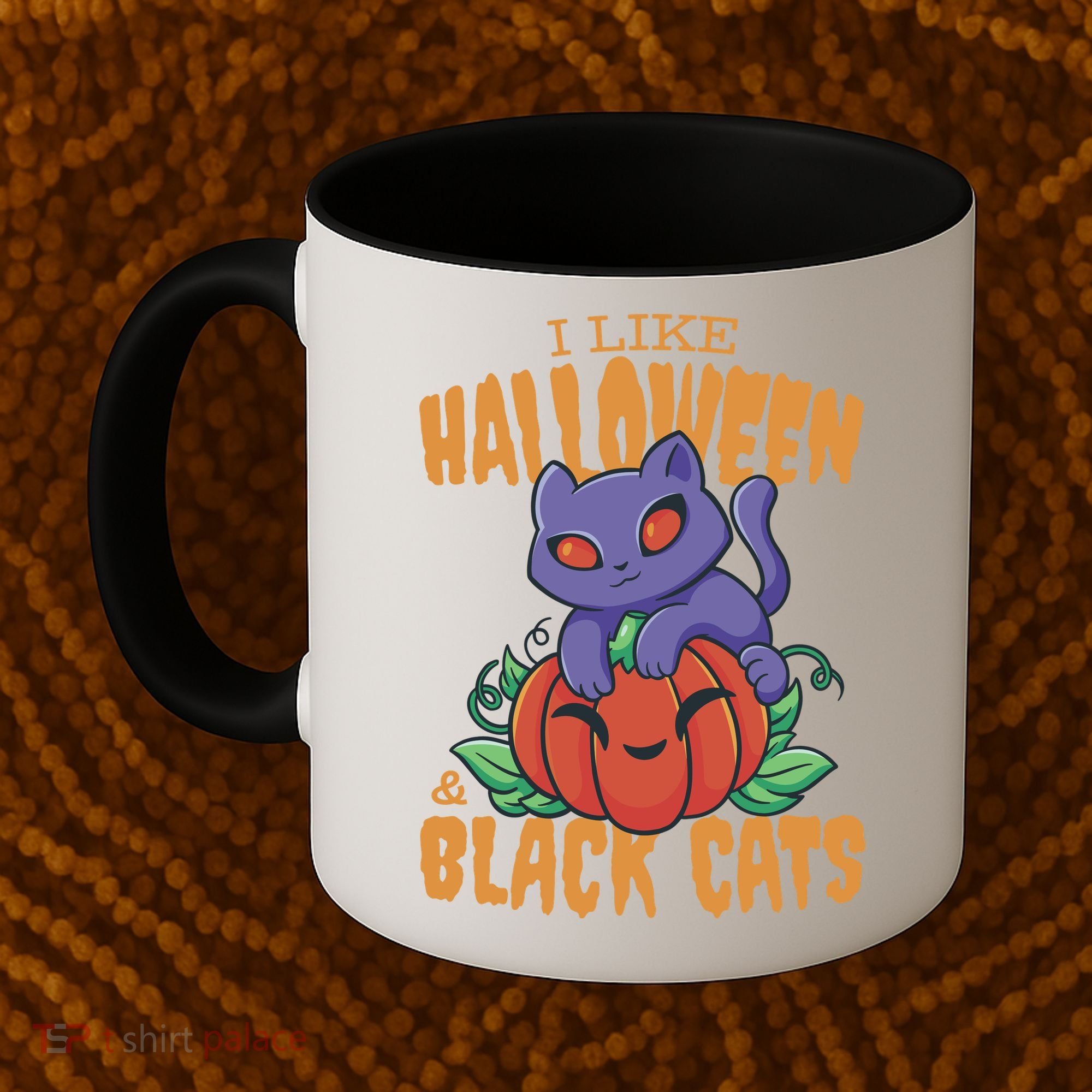 I Like Halloween And Black Cats Coffee Mug