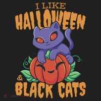 I Like Halloween And Black Cats Beanie thumb 2