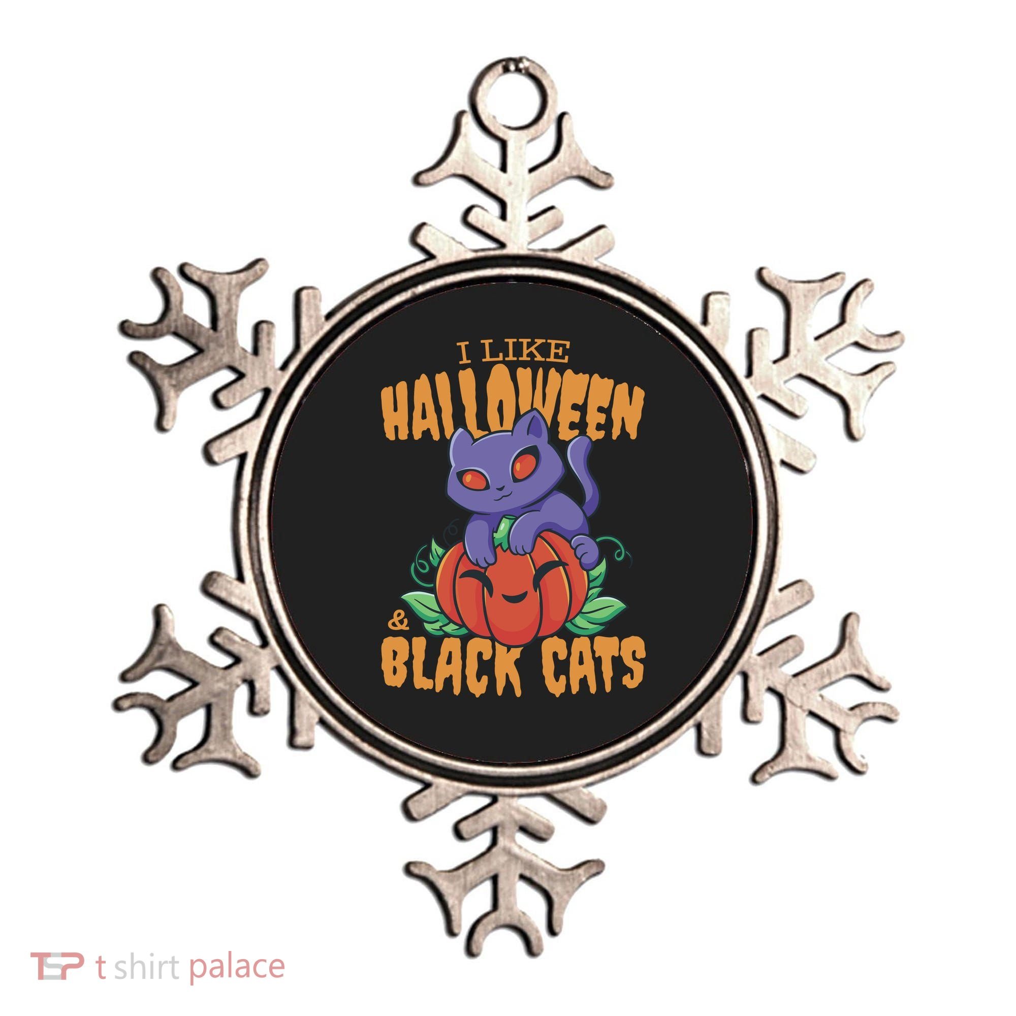 I Like Halloween And Black Cats Ornament