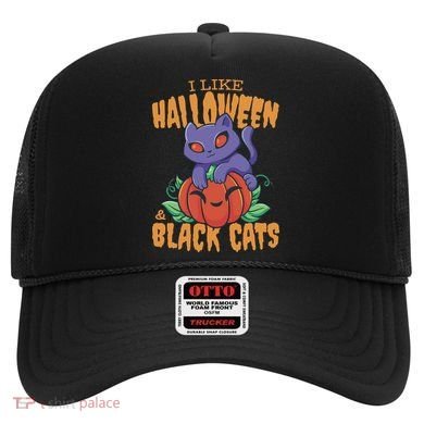 I Like Halloween And Black Cats Hat