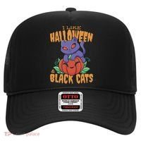 I Like Halloween And Black Cats Hat thumb 0