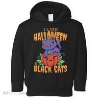I Like Halloween And Black Cats Toddler Hoodie thumb 0