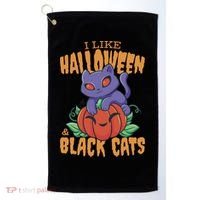 I Like Halloween And Black Cats Golf Towel thumb 0