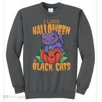 I Like Halloween And Black Cats Sweatshirt thumb 0