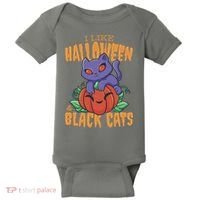 I Like Halloween And Black Cats Baby Bodysuit thumb 0