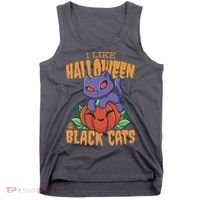 I Like Halloween And Black Cats Tank Top thumb 0