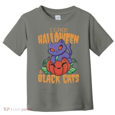 I Like Halloween And Black Cats Toddler T-Shirt