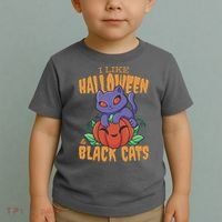 I Like Halloween And Black Cats Toddler T-Shirt thumb 2