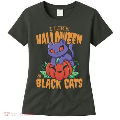 I Like Halloween And Black Cats Women's T-Shirt