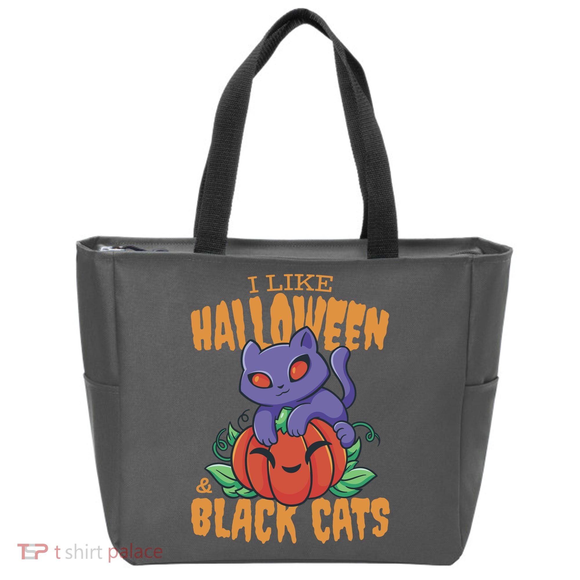 I Like Halloween And Black Cats Tote Bag