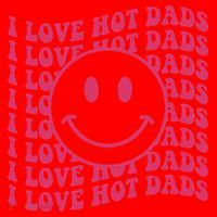 I Love Hot Dads Retro Funny Red Heart Love Dads Santa Hat thumb 1