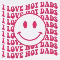 I Love Hot Dads Retro Funny Red Heart Love Dads Apron thumb 3