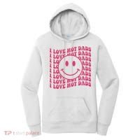 I Love Hot Dads Retro Funny Red Heart Love Dads Women's Hoodie thumb 0